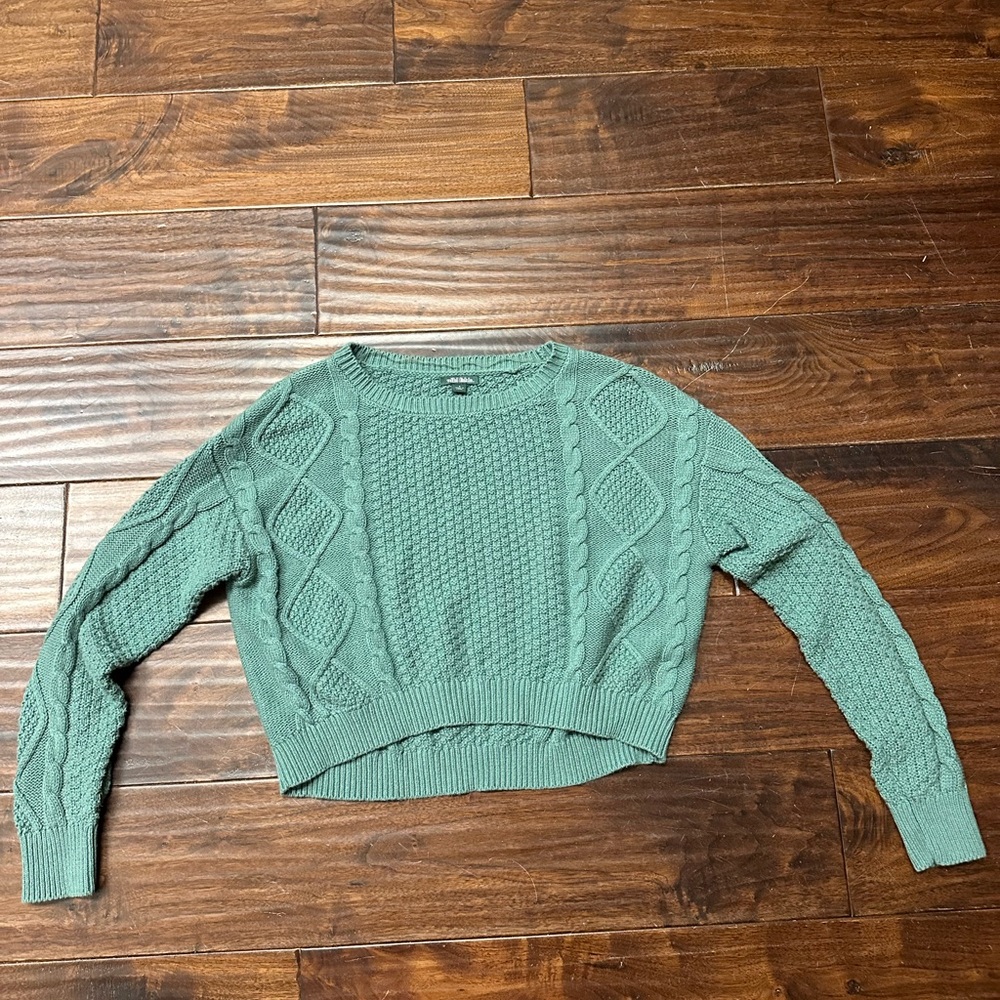 Wild Fable Cropped Cable Knit Sweater